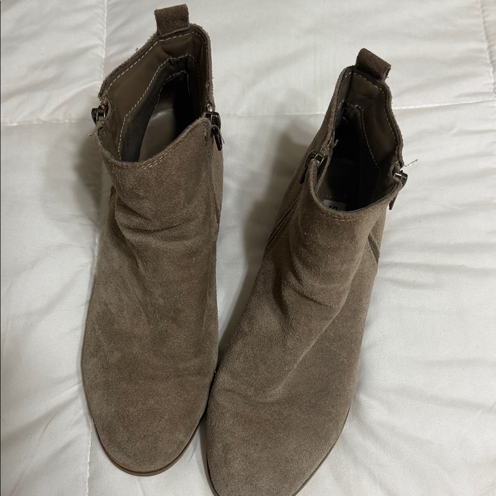 Steve Madden Taupe Suede Ankle Booties